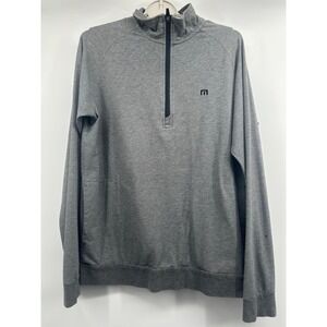 Travis Mathew Men's Gray 1/4 Zip Sweater
